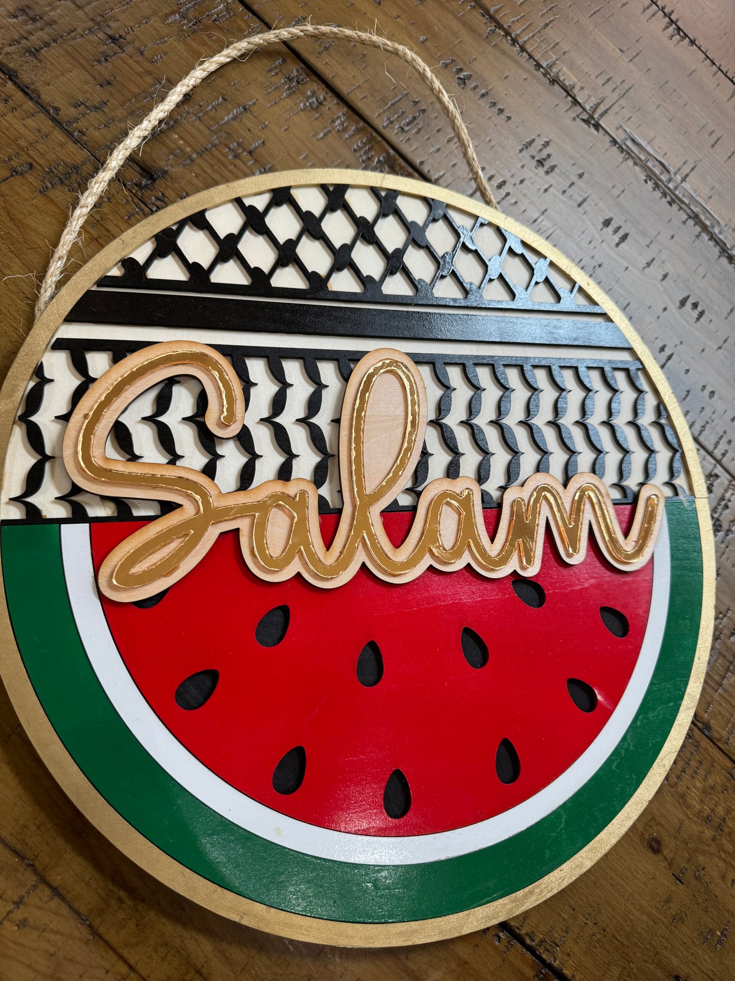 Watermelon “Salam” Door Sign