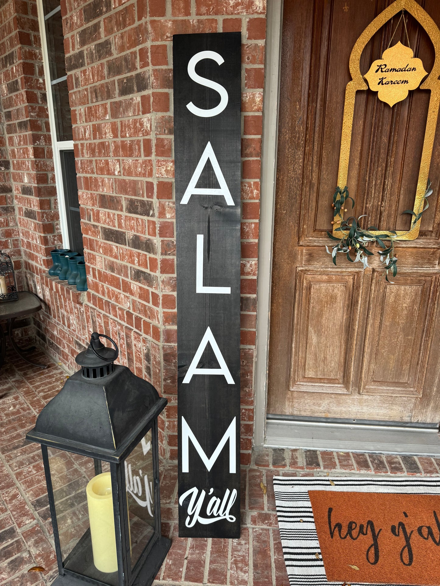 “Salam Y’all” Vertical Porch Sign (PICKUP ONLY)