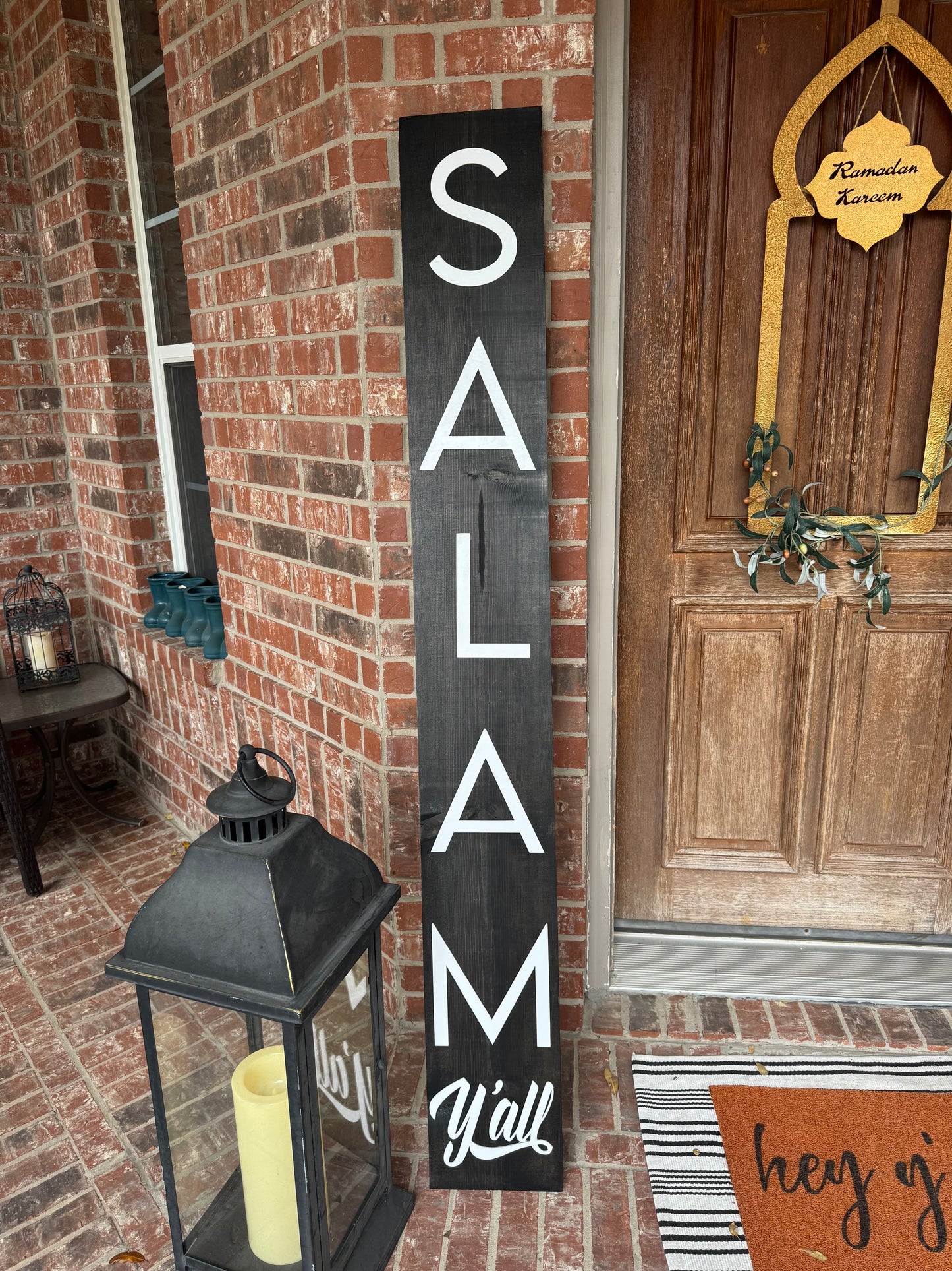 “Salam Y’all” Vertical Porch Sign (PICKUP ONLY)