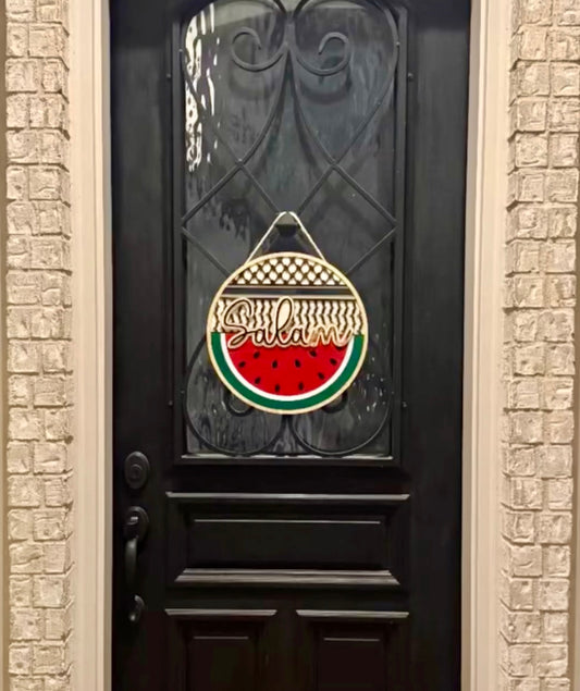 Watermelon “Salam” Door Sign